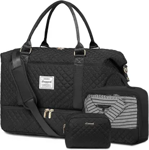 LOVEVOOK Travel Duffle Bag,Weekender Bags for Women with Shoe Compartment，Carry on Overnight Bag with Toiletry Bag,Gym Duffel Bag with Wet Pocket, Hospital Bags for Labor and Delivery