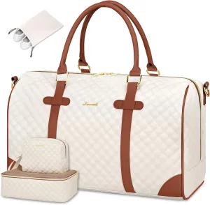 LOVEVOOK Travel Duffle, Women's Weekender Bags with Wet Pocket - Carry On, Overnight, Gym, Hospital Bag - 21 inch