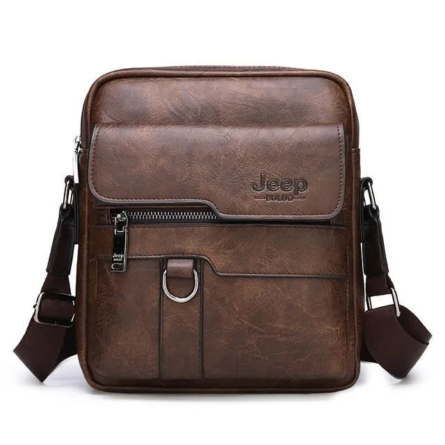 Luxury Men Messenger Bag, Crossbody Business Handbag, Male Spliter Leather Shoulder Bag
