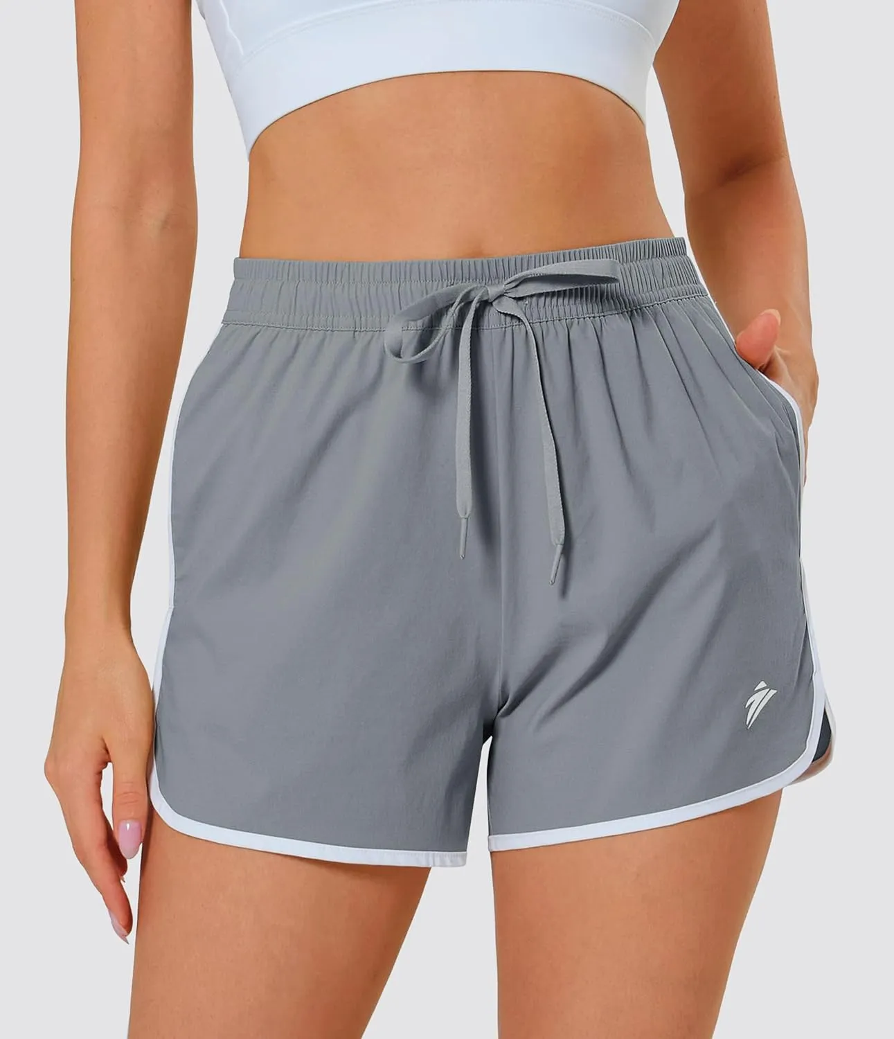 MAGCOMSEN Women's Athletic Shorts with Pockets Quick Dry Lightweight 3.5" Running Gym Workout Shorts Hiking Sport