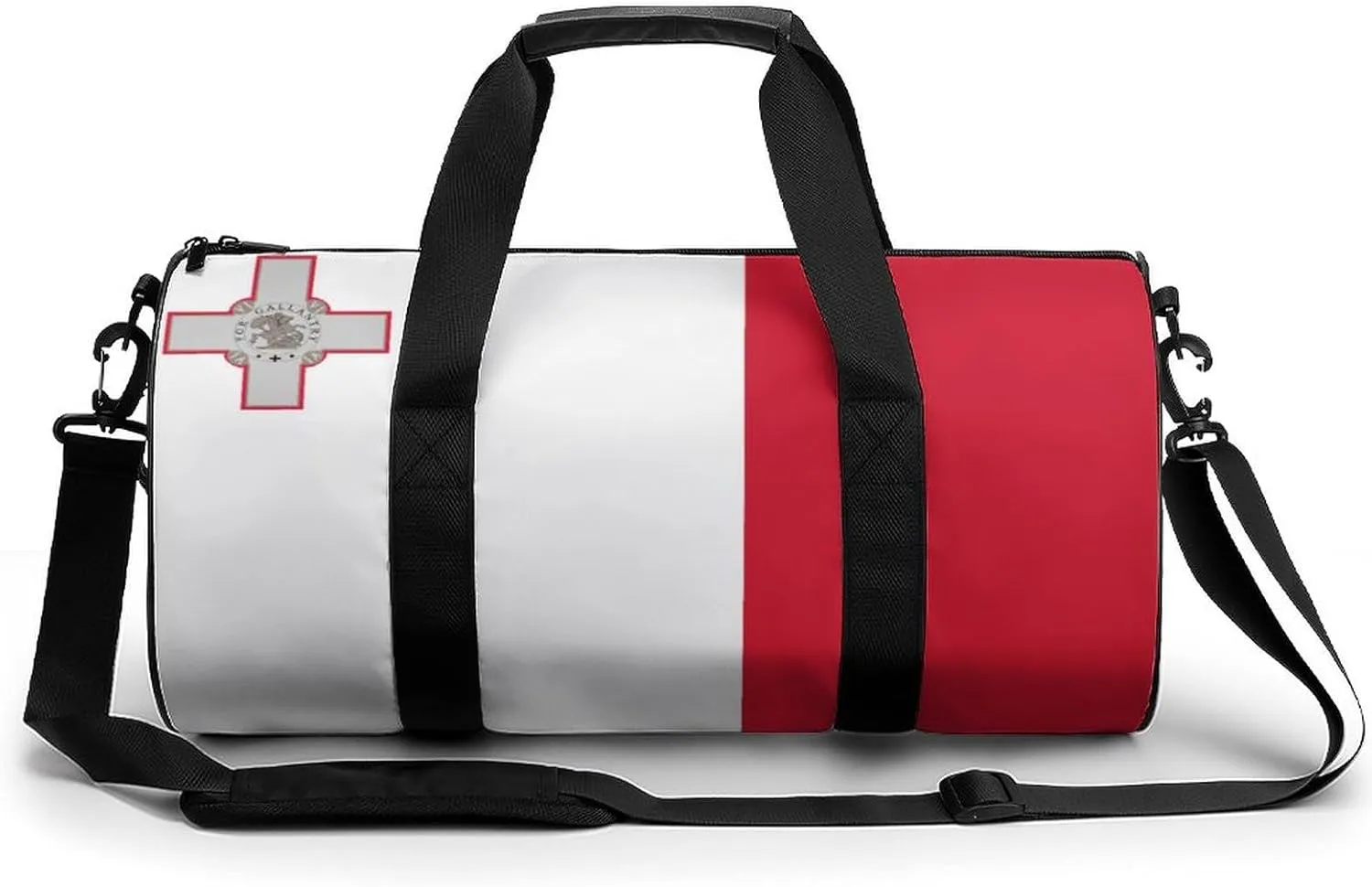 Malta Flag Large Gym Duffel Bag Dry Wet Separation for Men Women Travel Workout