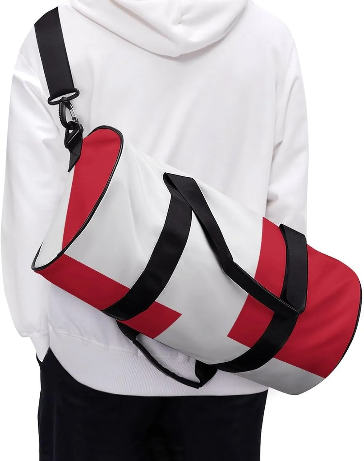 Malta Flag Large Gym Duffel Bag Dry Wet Separation for Men Women Travel Workout