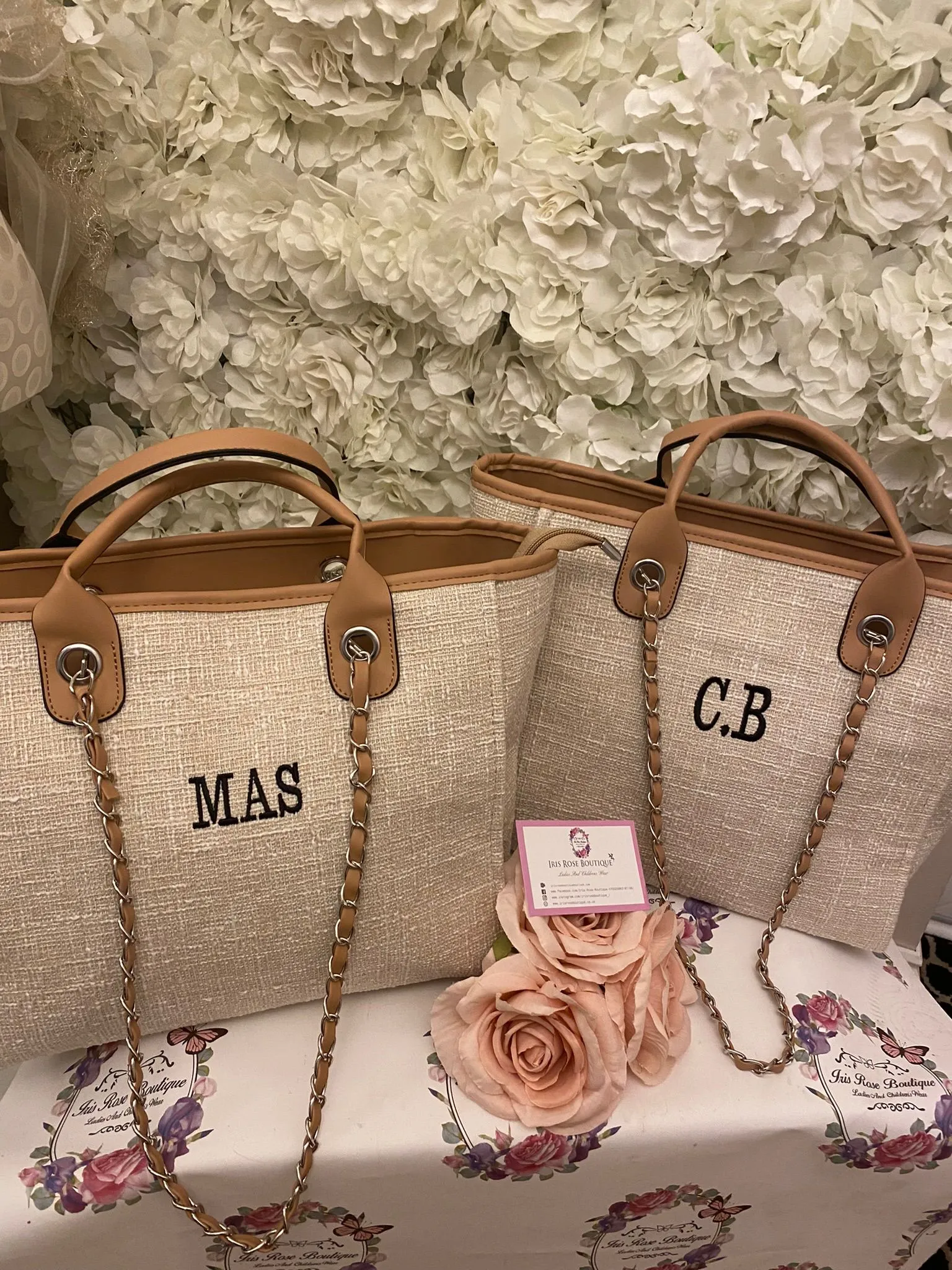 Massive price drop Tote TRIM Personalised TAN - Embroidered Canvas Medium Members-only Bag