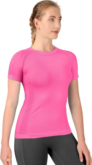 MathCat Workout Shirts for Women Short Sleeve, Workout Tops for Women, Quick Dry Gym Athletic Tops，Seamless Yoga Shirts