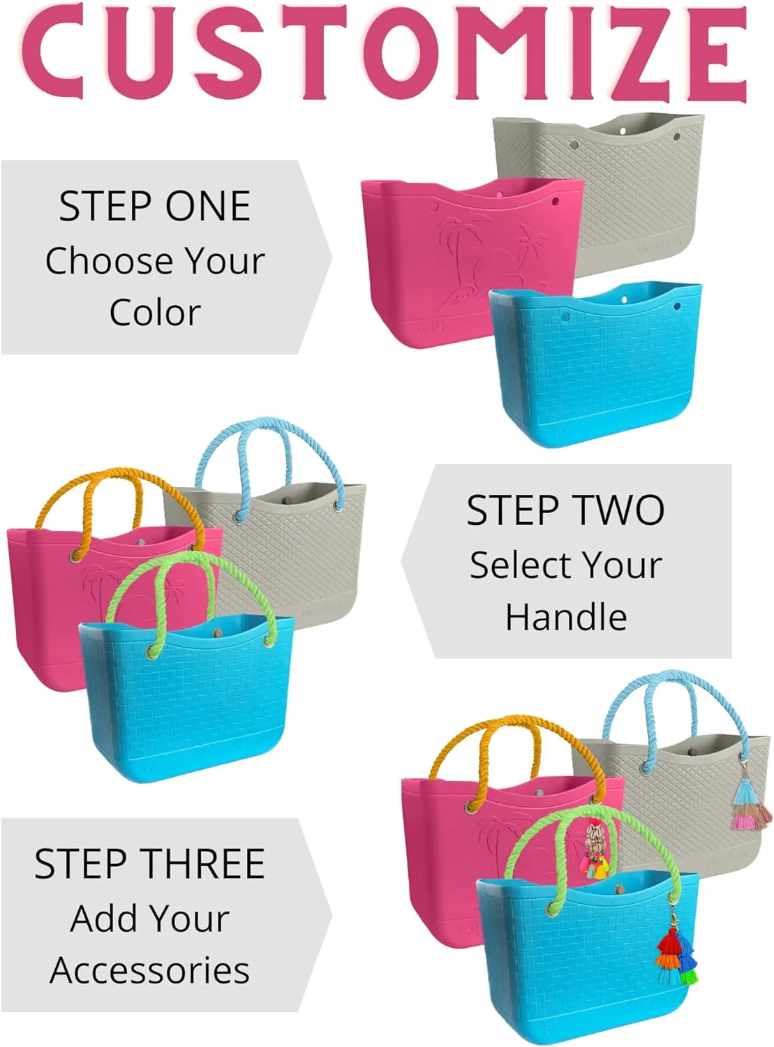 MauiBagg: Oversized Rubber Beach Bag Waterproof Sandproof, Washable Open Tote, For Beach Boat Pool & Sports