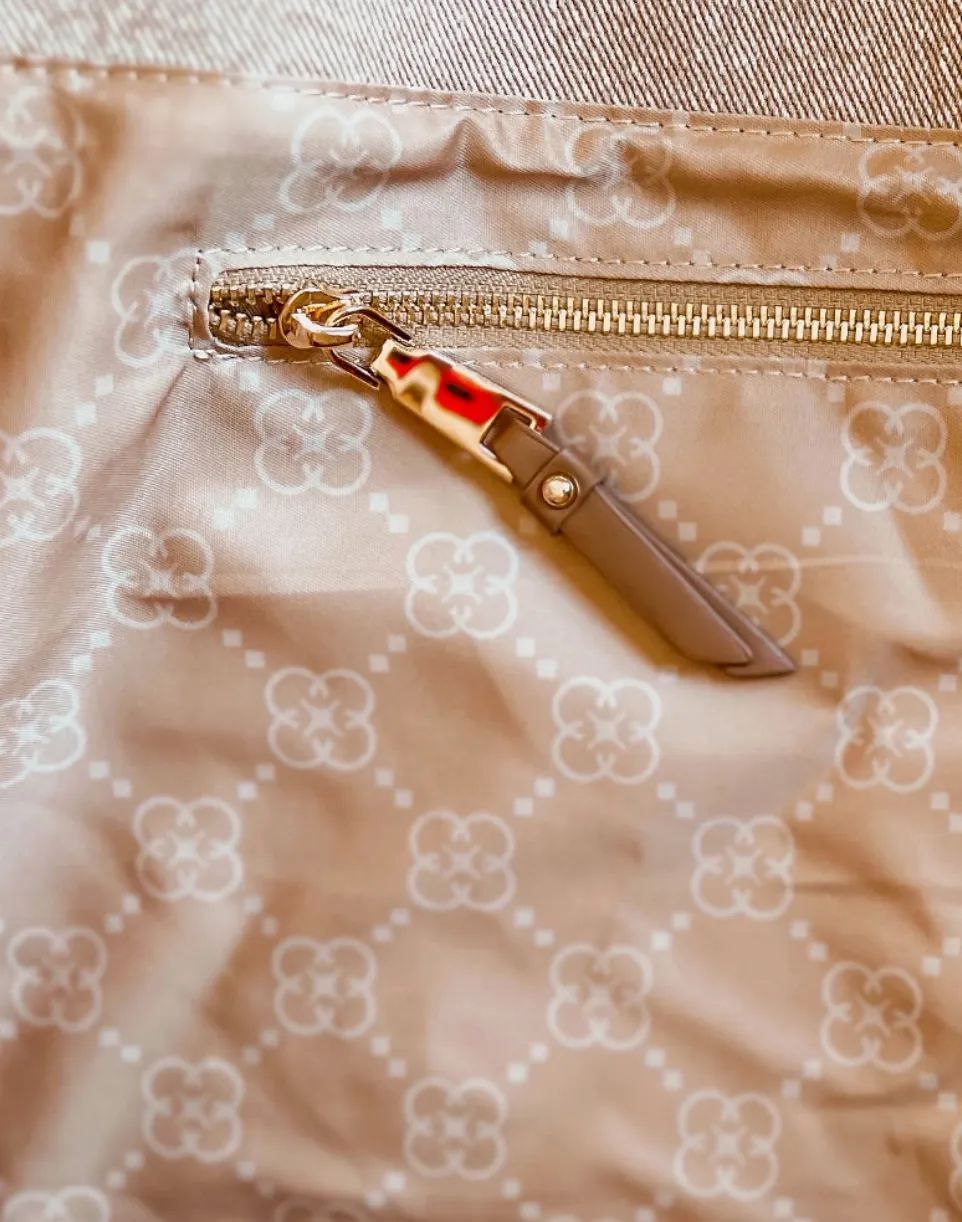 Maxi Quilted Denim Tote Bag