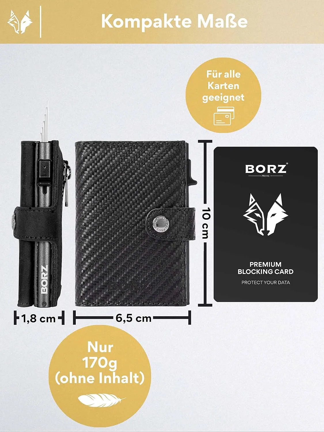 MAXUS 1 Wallet, card case with RFID protection, mini wallet cardholder, wallet for cards and notes made of genuine leather for men and women