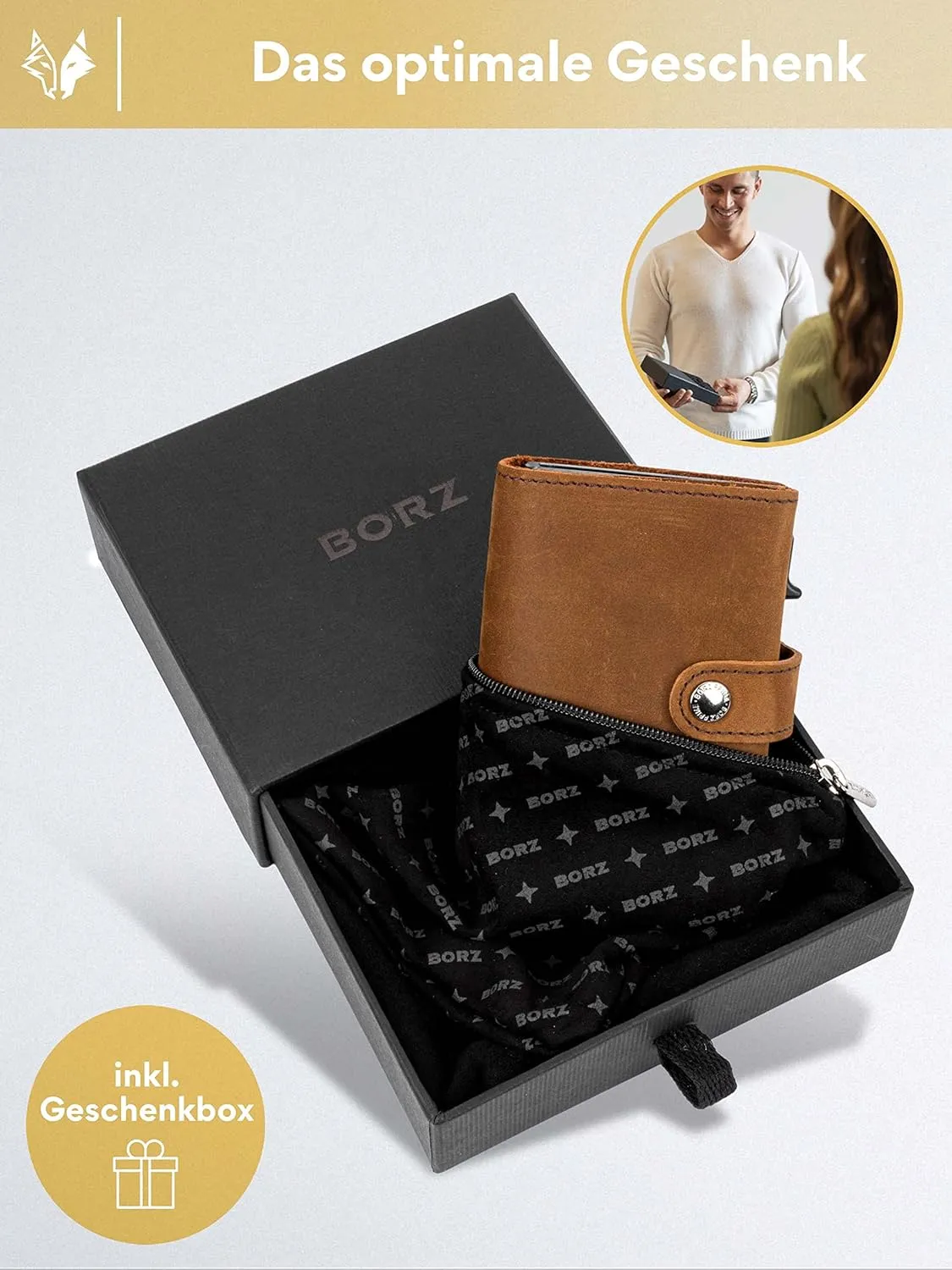 MAXUS 1 Wallet, card case with RFID protection, mini wallet cardholder, wallet for cards and notes made of genuine leather for men and women