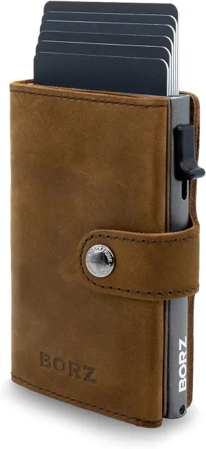 MAXUS 1 Wallet, card case with RFID protection, mini wallet cardholder, wallet for cards and notes made of genuine leather for men and women