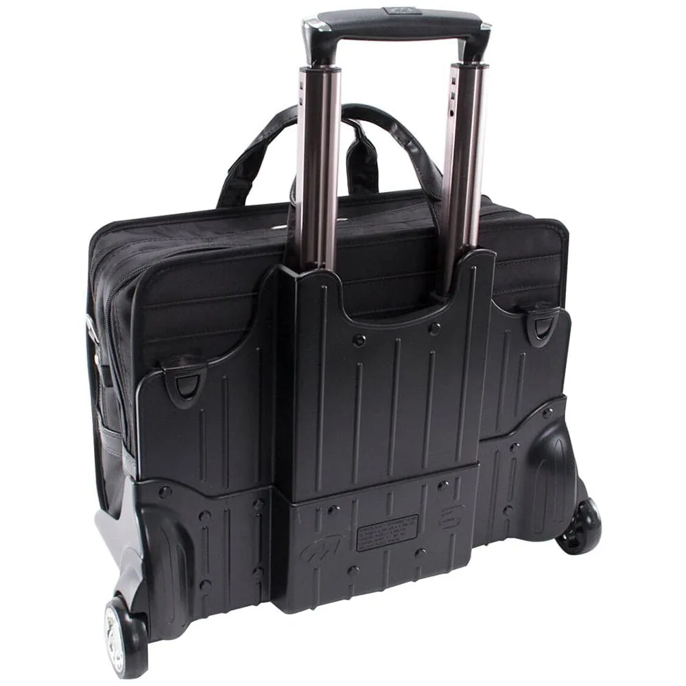 McKlein USA Clinton 17" Nylon Patented Detachable -Wheeled Laptop Briefcase