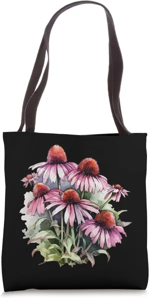Medicinal Herb Flower Echinacea Coneflower Nature Aesthetic Tote Bag