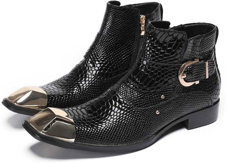 Men Ankle Boots Business Party Office Holiday For Show The First Layer Of Cowhide