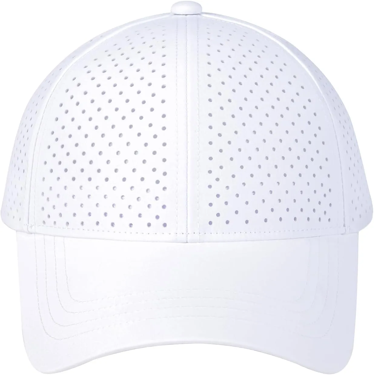 Men Summer Adjustable Performance Hat Breathable Snapback Laser Perforated Mesh Baseball Cap