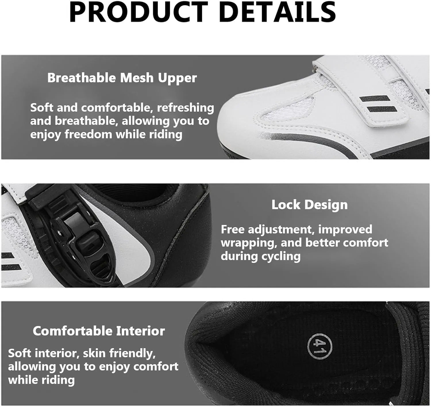 Men Women Cycling Shoes Bike Shoes with Locking Plates for Indoor Outdoor Road Riding Biking