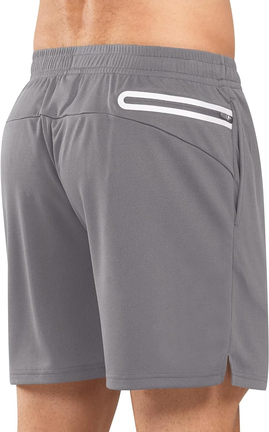 Men's 5-inch Tennis Mesh Shorts with Pockets Quick Dry for Gym Running