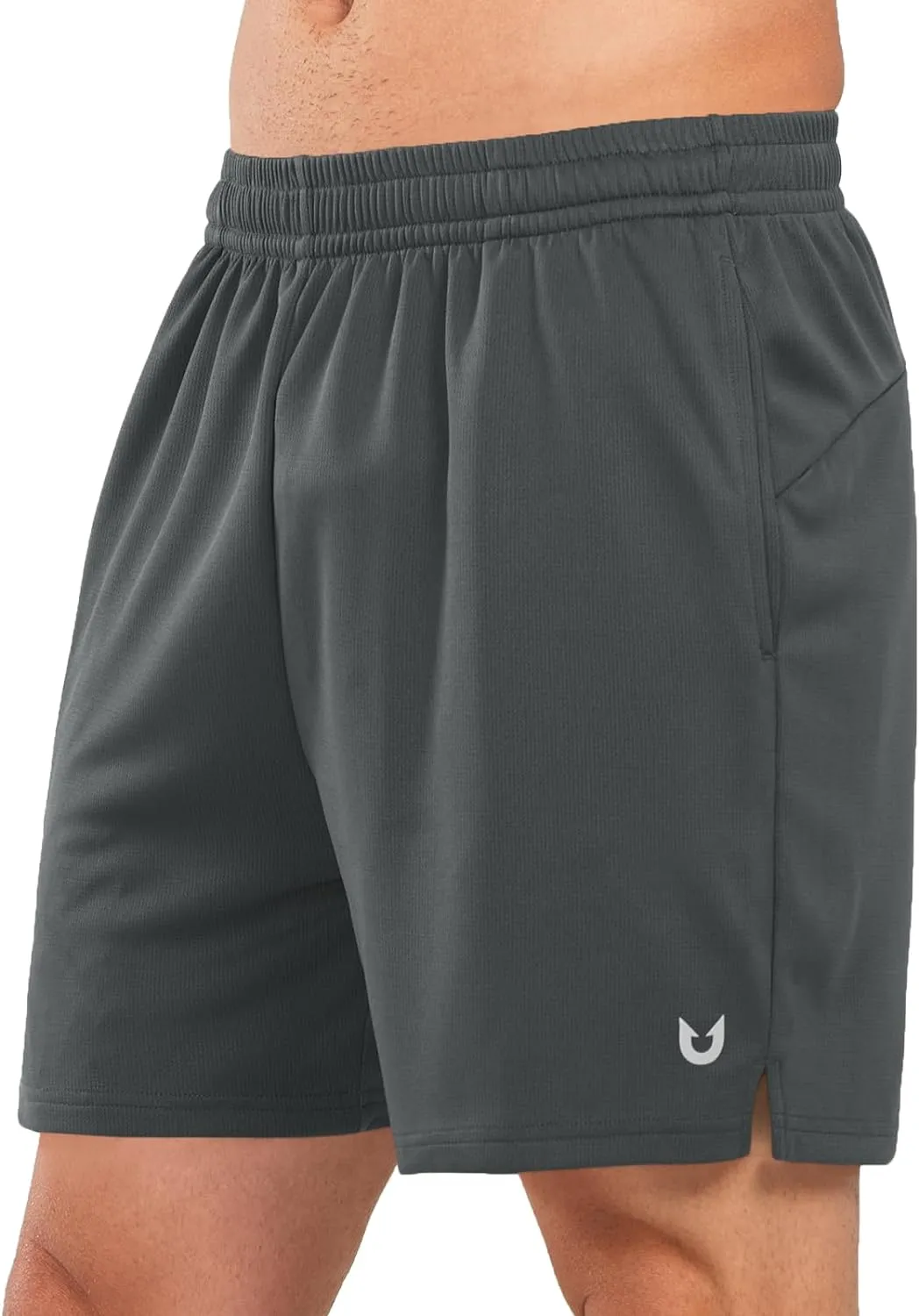 Men's 5-inch Tennis Mesh Shorts with Pockets Quick Dry for Gym Running