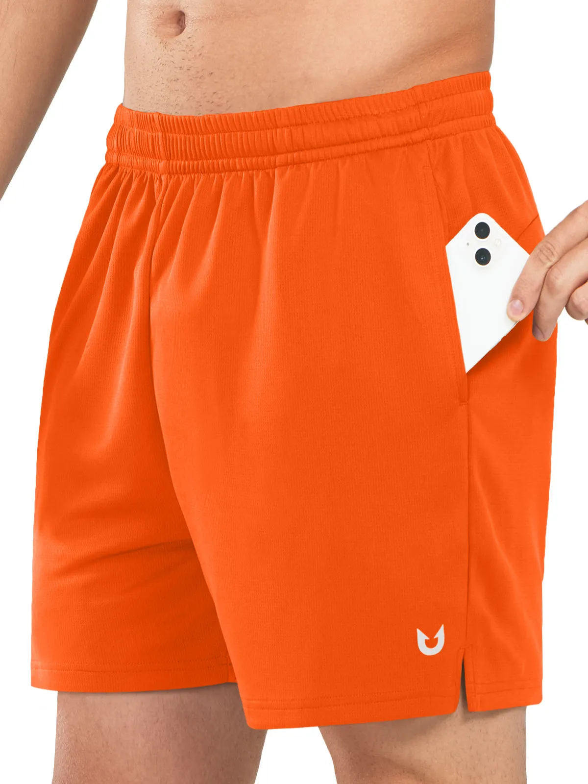 Men's 5-inch Tennis Mesh Shorts with Pockets Quick Dry for Gym Running