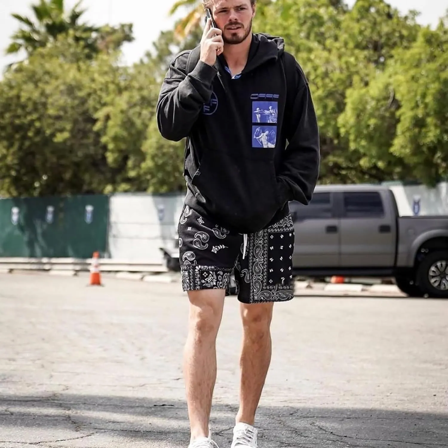 Men's Basketball Shorts Paisley Print Mesh Breathable Running Athletic Shorts Quick-Dry Workout Gym