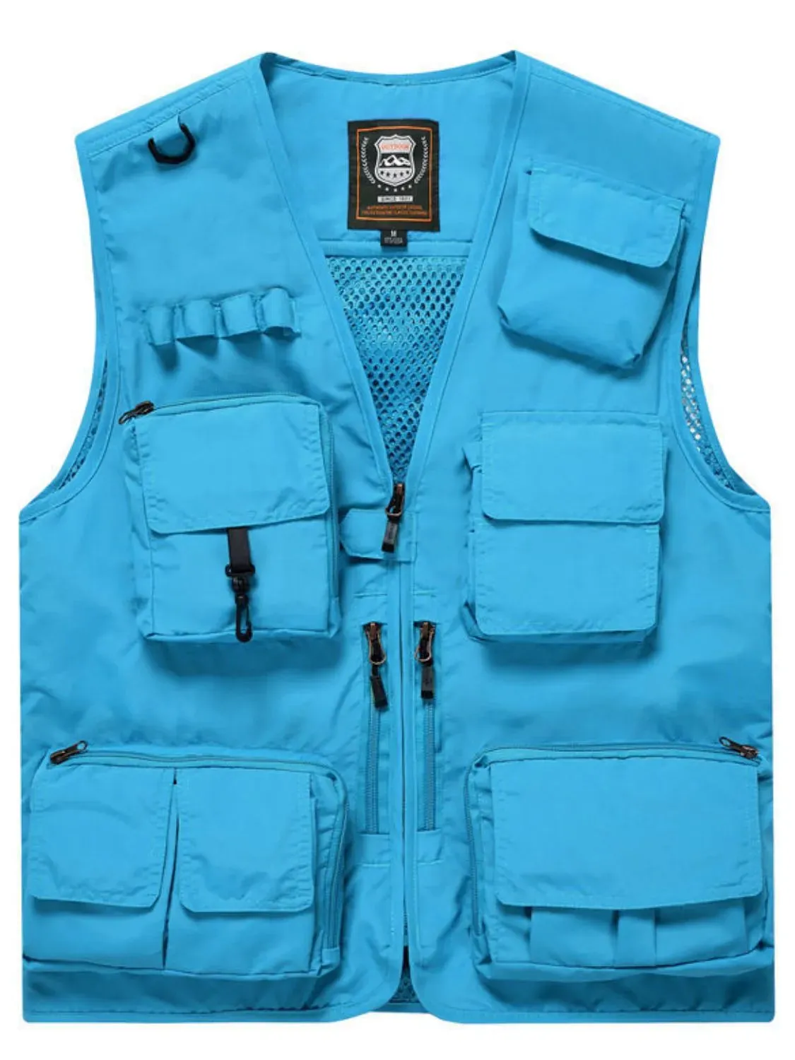 Men's Full Size Mesh  Zip Up Vest Plus Size