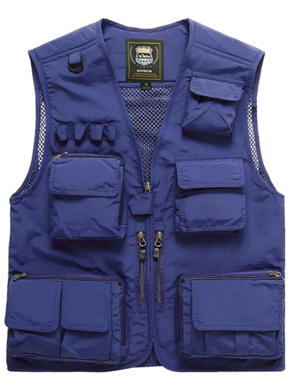 Men's Full Size Mesh  Zip Up Vest Plus Size