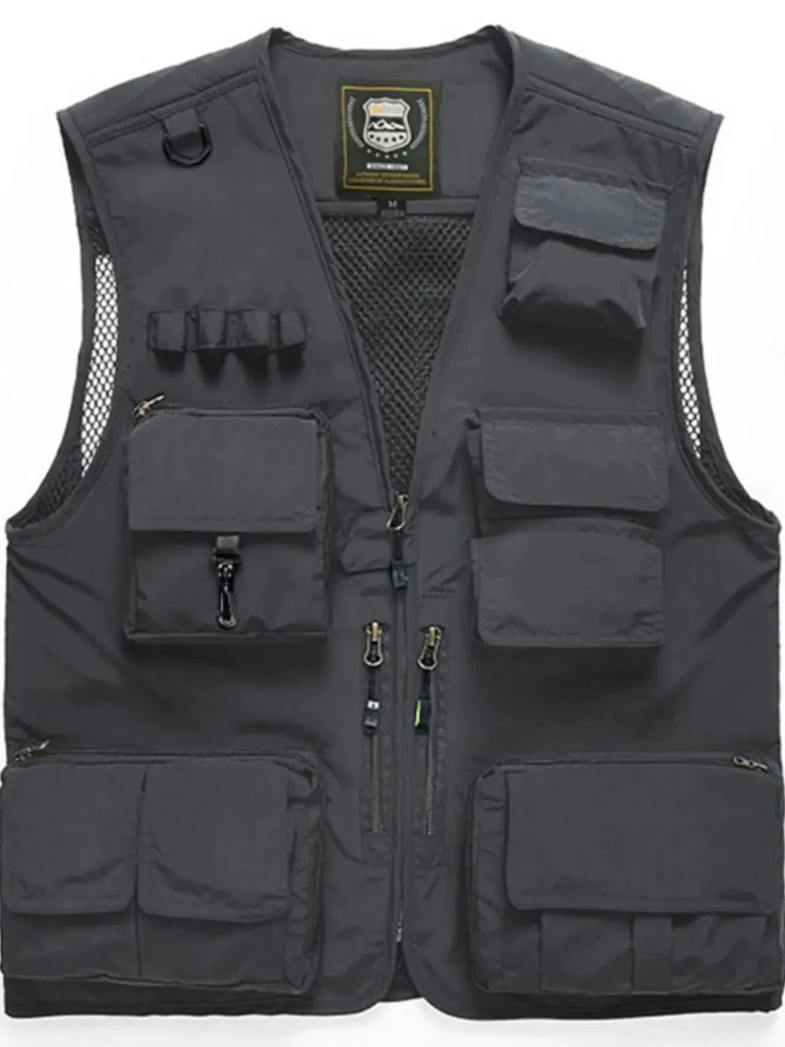 Men's Full Size Mesh  Zip Up Vest Plus Size