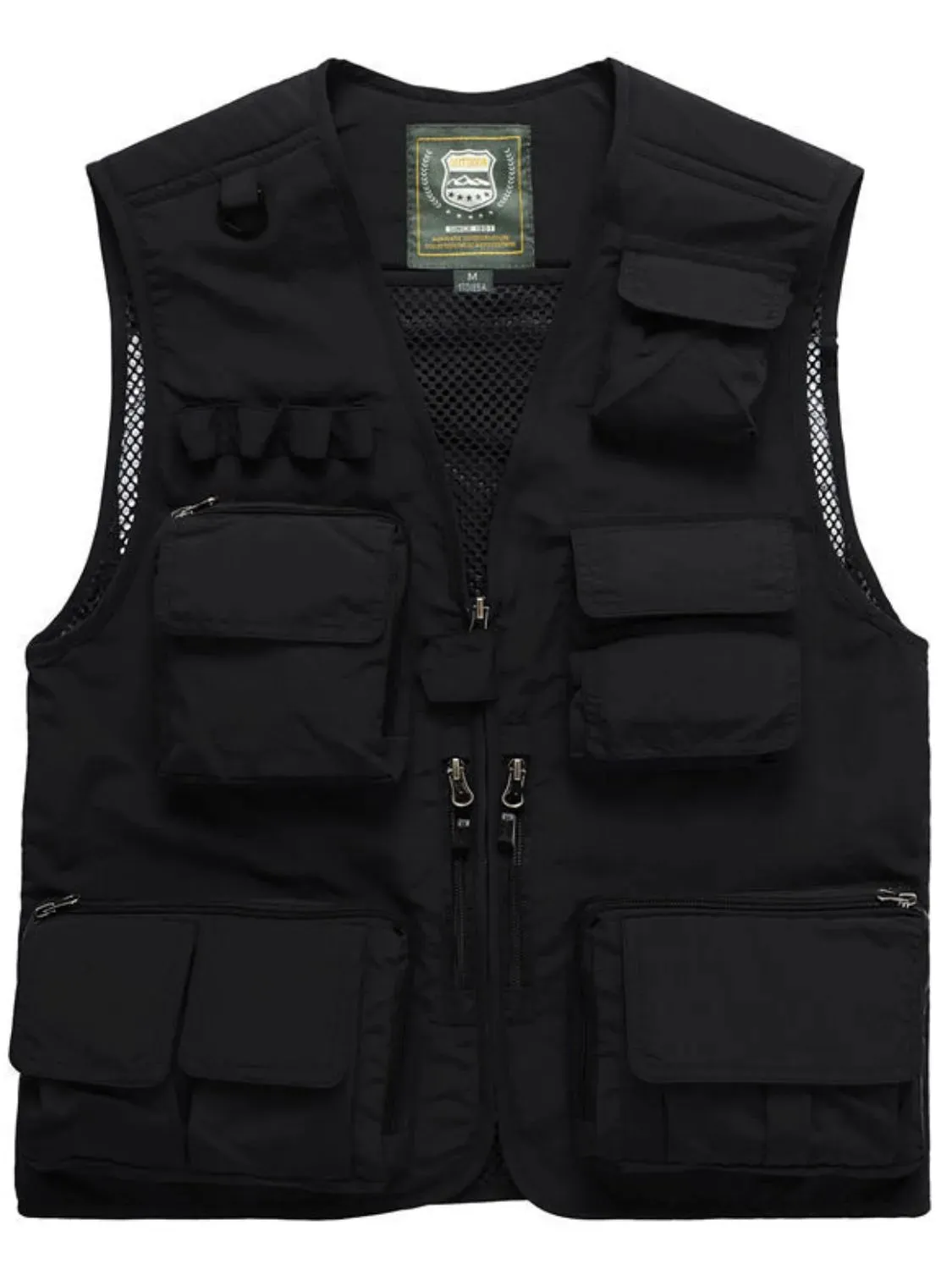 Men's Full Size Mesh  Zip Up Vest Plus Size