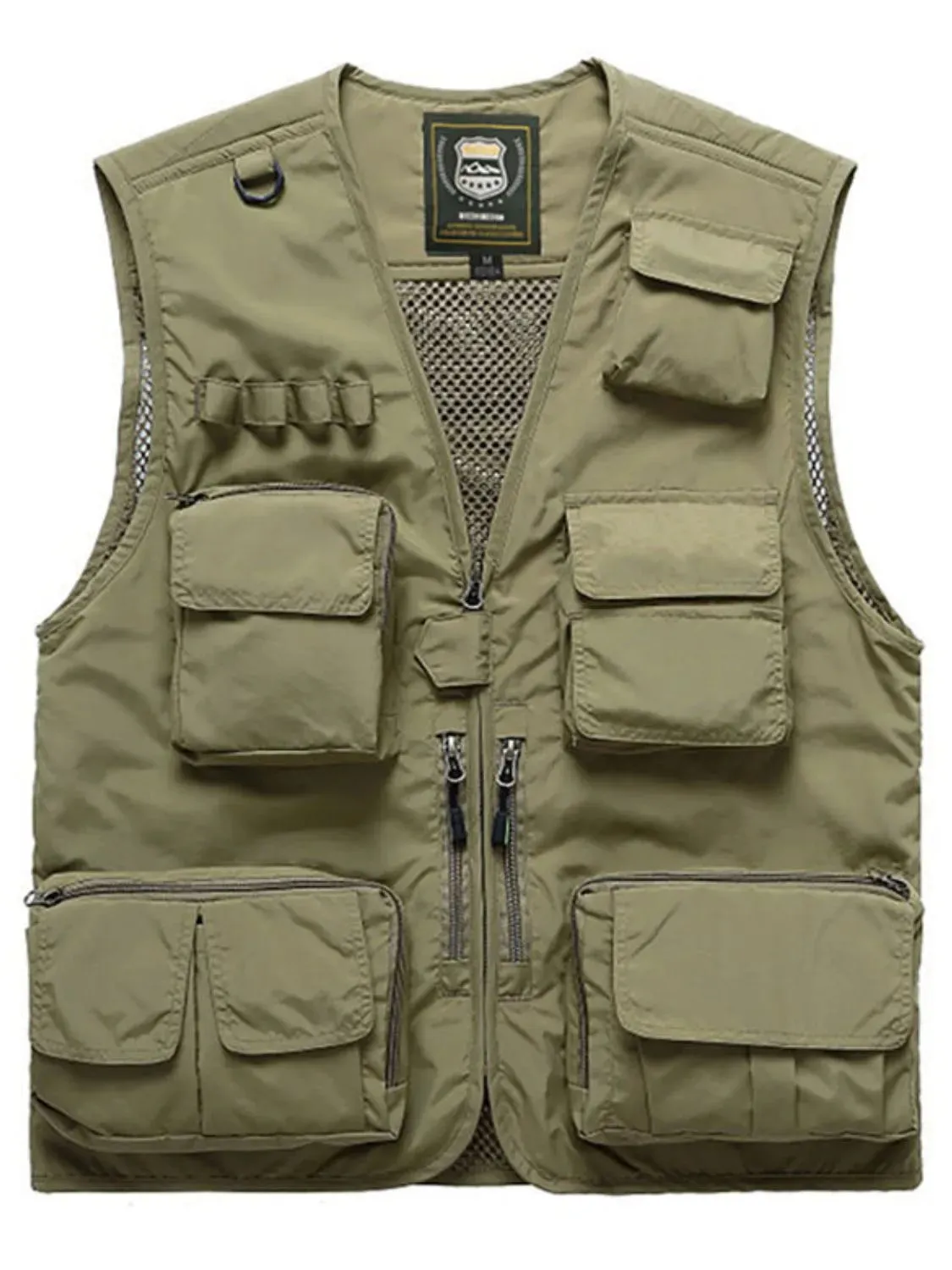 Men's Full Size Mesh  Zip Up Vest Plus Size