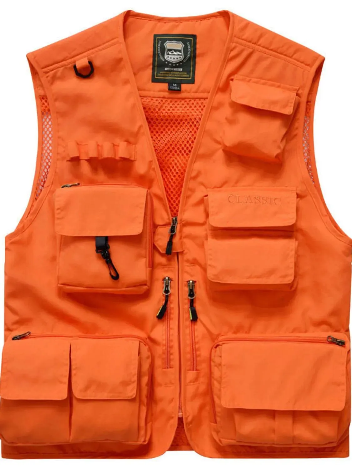 Men's Full Size Mesh  Zip Up Vest Plus Size