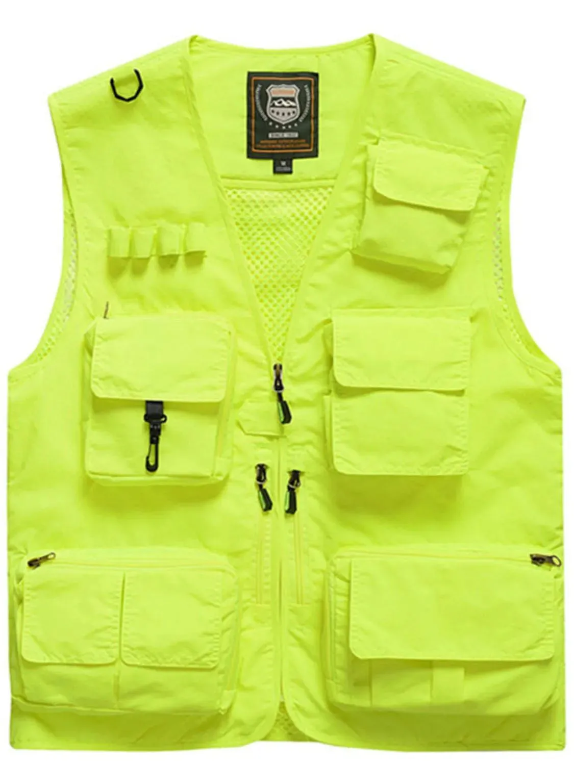 Men's Full Size Mesh  Zip Up Vest Plus Size