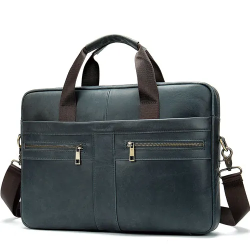 Men's Genuine Leather briefcase Male