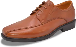 Mens Genuine Leather Dress Shoes Square Toe Formal Business Office Work Lightweight Comfortable Lace-up Oxford Shoes