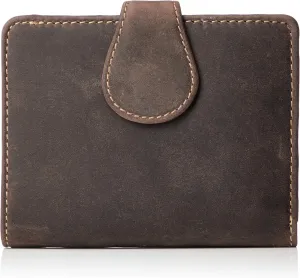 Men's Oil Leather Bifold Wallet Bow