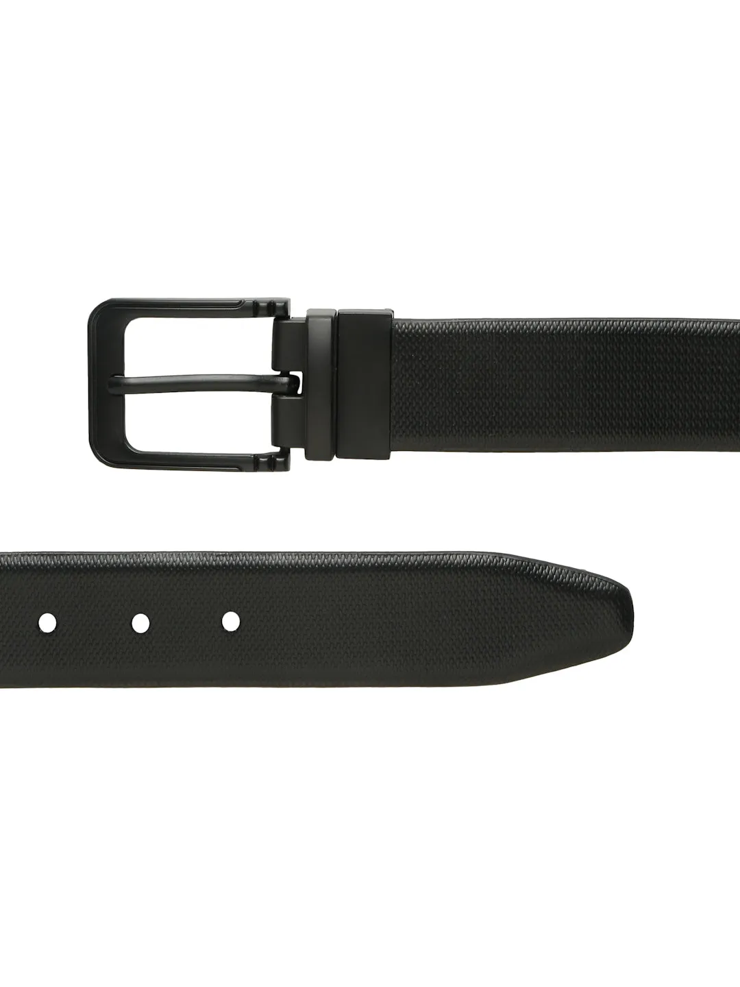 Men's Texture Formal Reversiable Black & Brown Leather Belt