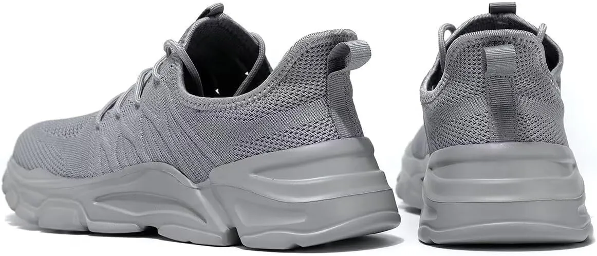 Mens Walking Shoes Running Tennis Sneakers Mesh Lightweight Breathable Trainers Casual Comfortable Soft Sole Work Gym