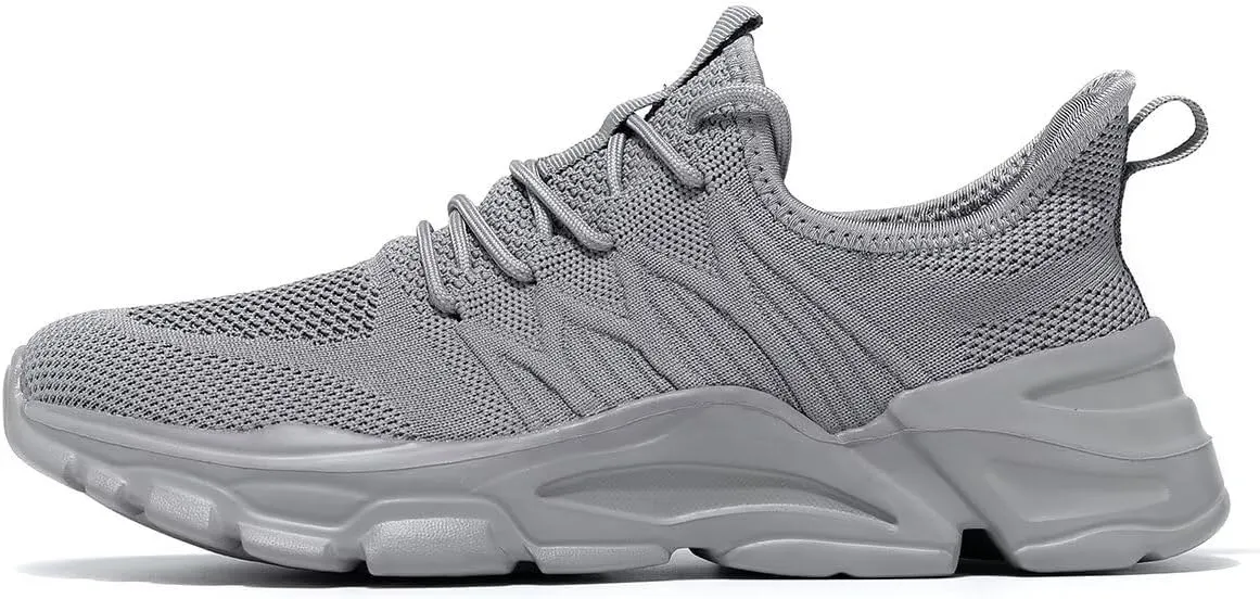 Mens Walking Shoes Running Tennis Sneakers Mesh Lightweight Breathable Trainers Casual Comfortable Soft Sole Work Gym