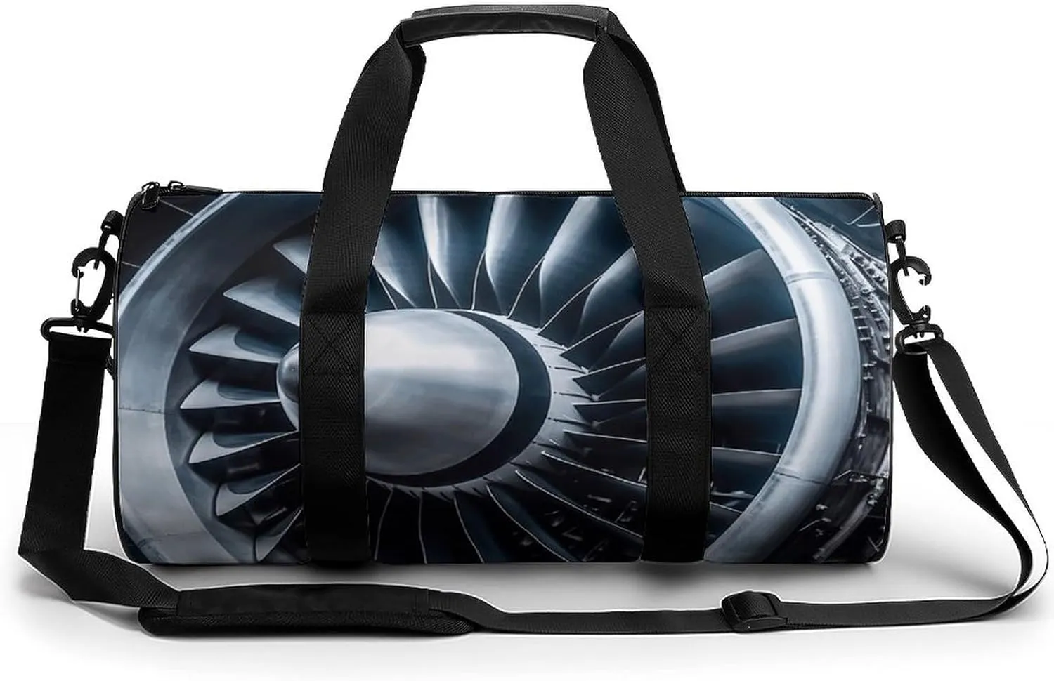 Mens Womens Gym Bag, Jet Engine Print Duffle Bags,travel Gym Duffle Bag,garment Duffle Bag,gym Bag with Shoe Compartment, 17.7in/9in/9in