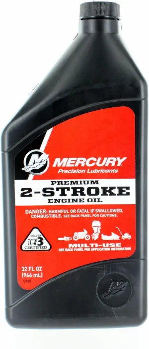 MERCURY Genuine Premium 2-Cycle Oil Qt - 858021K01