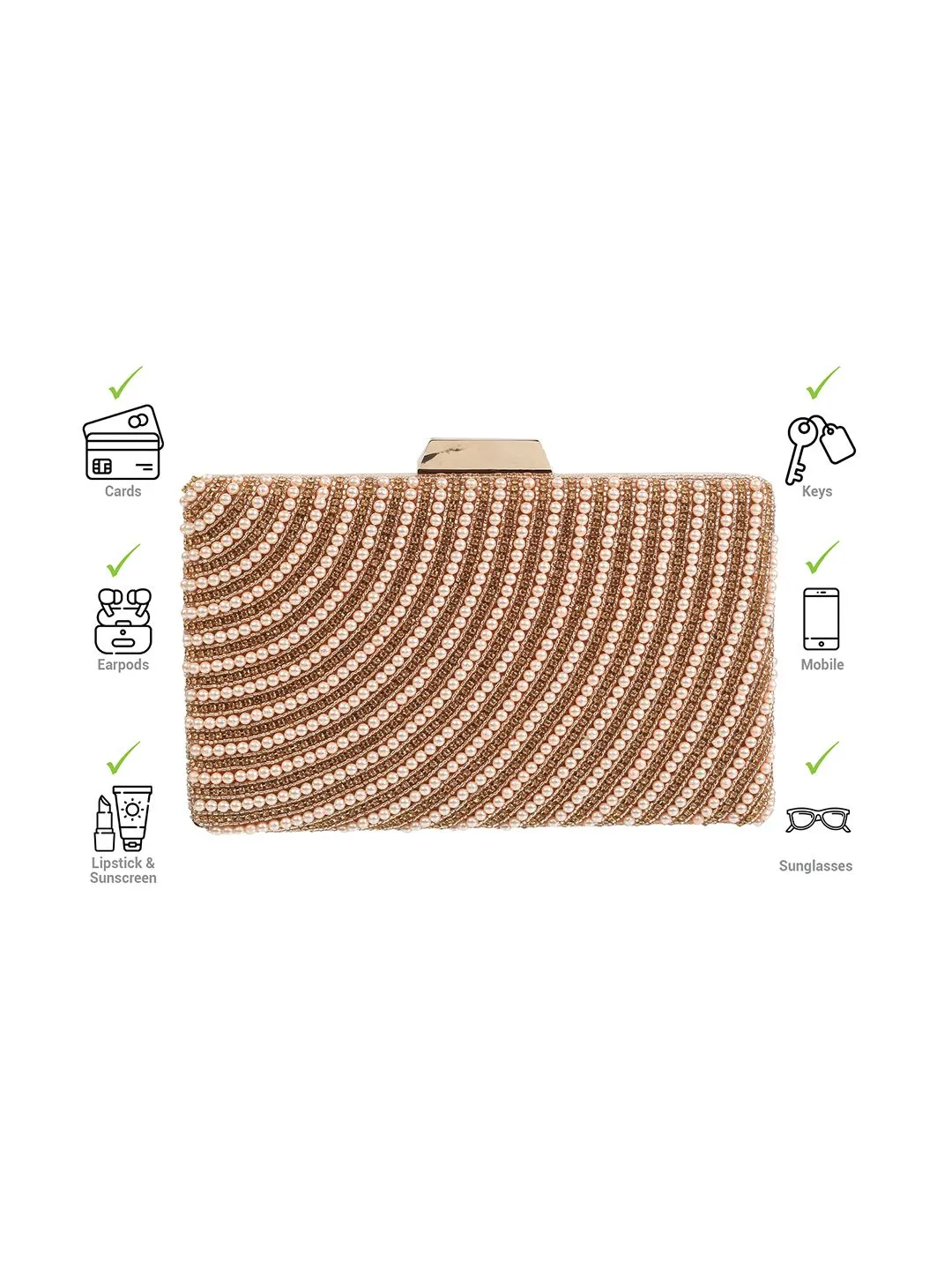 Metro Embellished Box Clutch