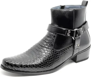 Metrocharm Diego-04 Men's Belt Buckle Chain Strap Western Cowboy Boots