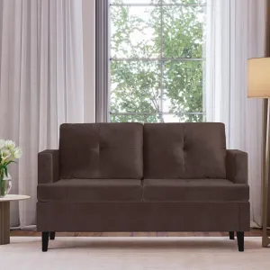 Millard Velvet Love Seat, Small Couch for Small Spaces (57"x 24" x 30.5")