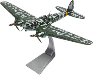 Mini Aircraft Model 1: 72 for He111 Alloy Bomber Fighter Model Faux Desktop Decorations Airplane Kit