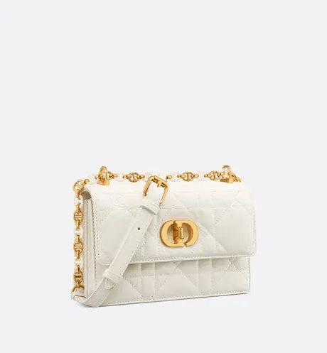 Mini Miss Caro Bag • Latte Macrocannage Lambskin