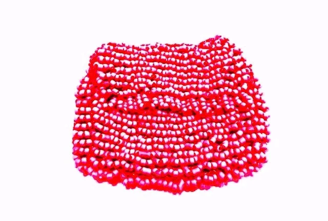 Miniature Beaded Bag Collection Handmade 'Blue Skies' Bag in a variety of colours Blue, Gold, Orange, Red, Yellow, Brown, Black, Green, Pink, Purple,