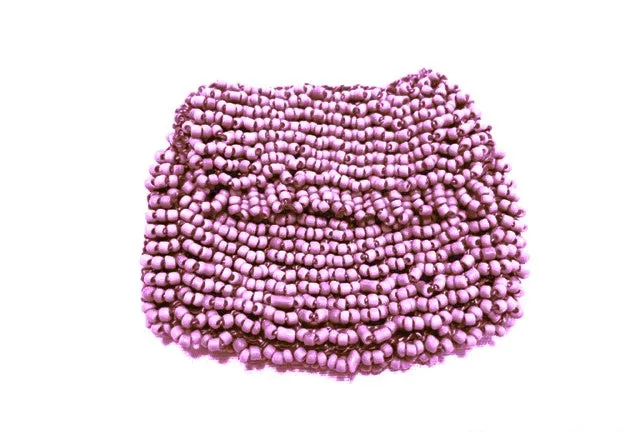 Miniature Beaded Bag Collection Handmade 'Blue Skies' Bag in a variety of colours Blue, Gold, Orange, Red, Yellow, Brown, Black, Green, Pink, Purple,