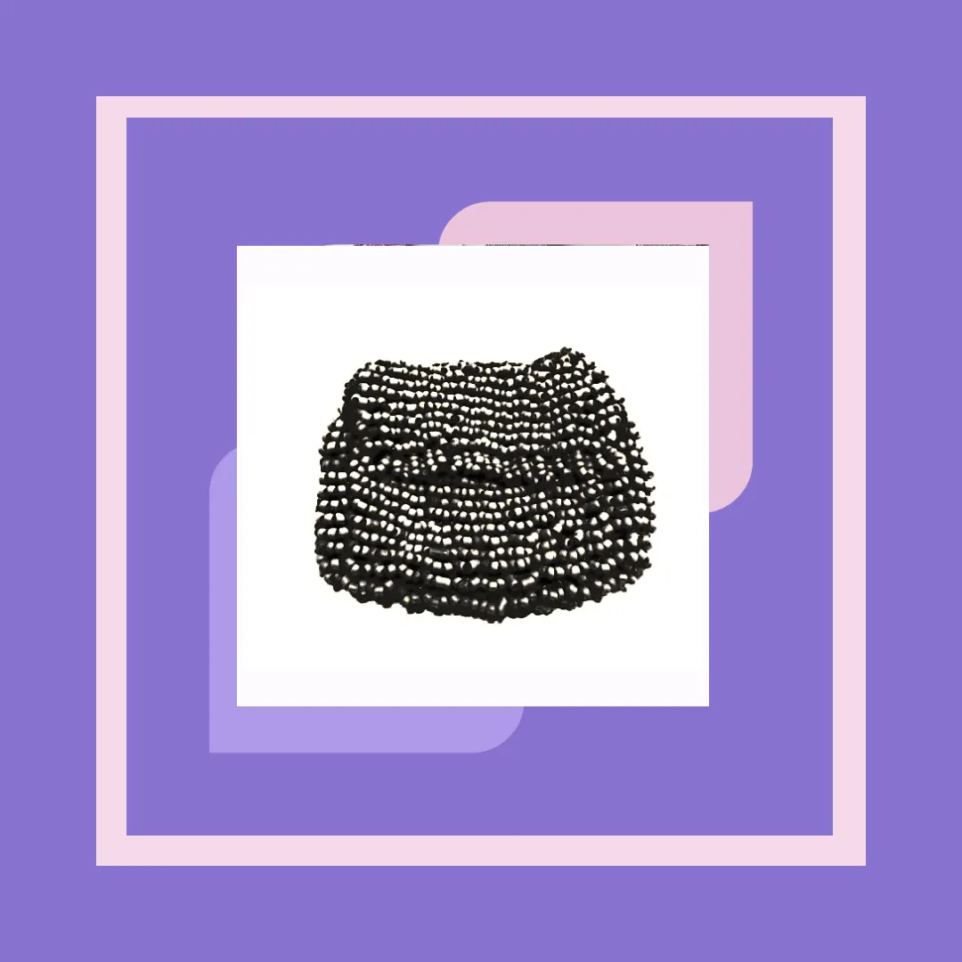 Miniature Beaded Bag Collection Handmade 'Blue Skies' Bag in a variety of colours Blue, Gold, Orange, Red, Yellow, Brown, Black, Green, Pink, Purple,