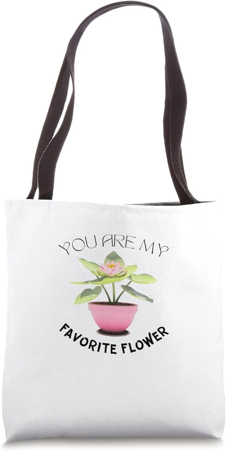 Minimalist Graphic "You are My Beautuful Flower" Tote Bag