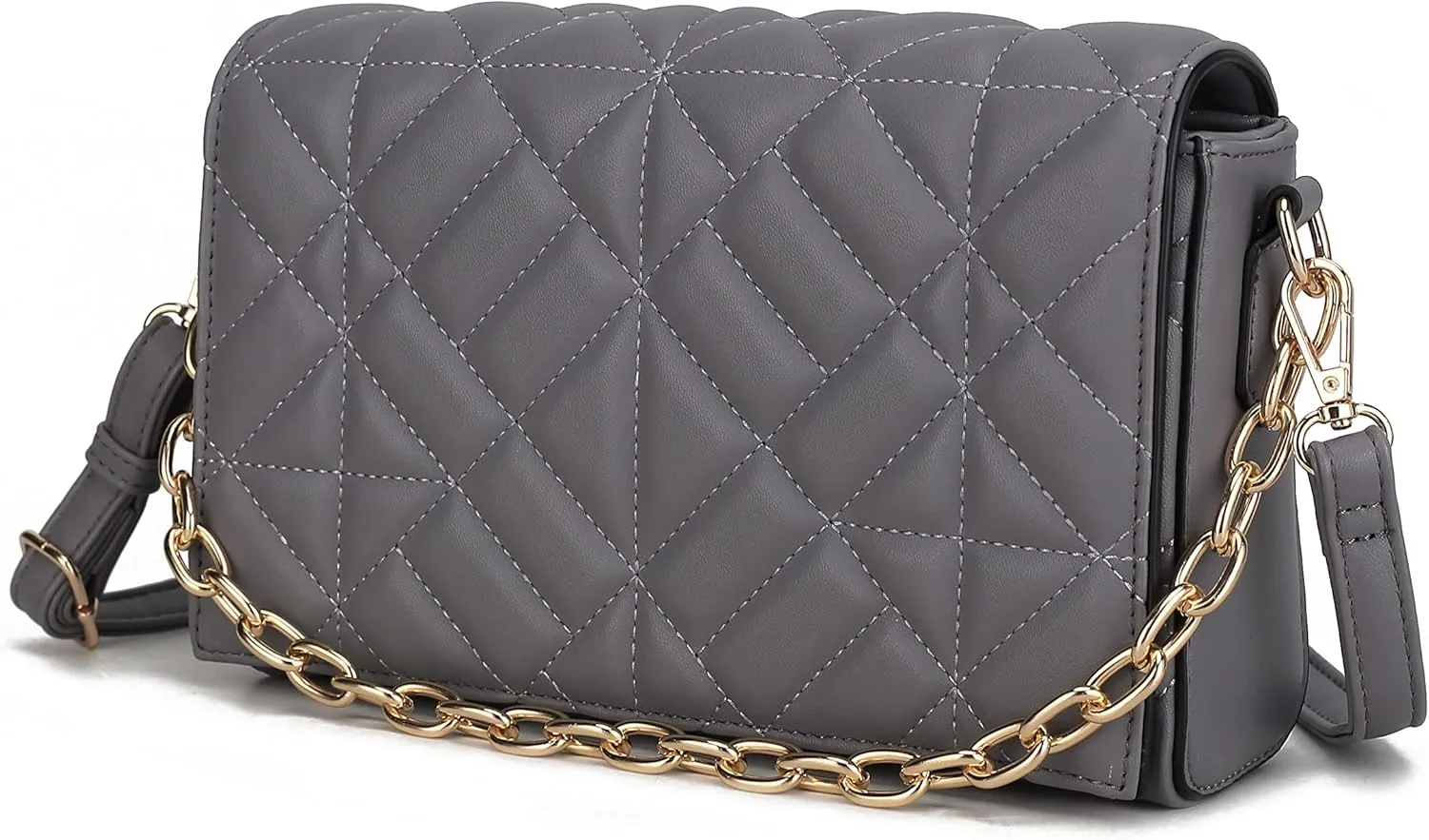 MKF Collection Crossbody Bag for Women, Vegan Leather Designer Crossover Lady Messenger Purse