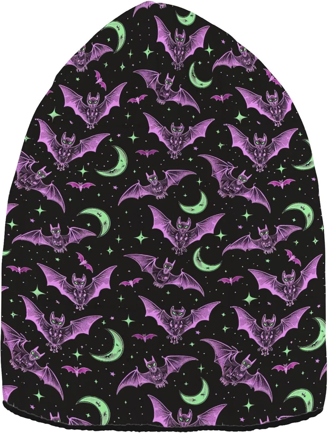 MNSRUU Black Beanie Hat Unicorn Moon Beanie Hat for Men Women Beanie Cap Roll-up Edge Skullcap