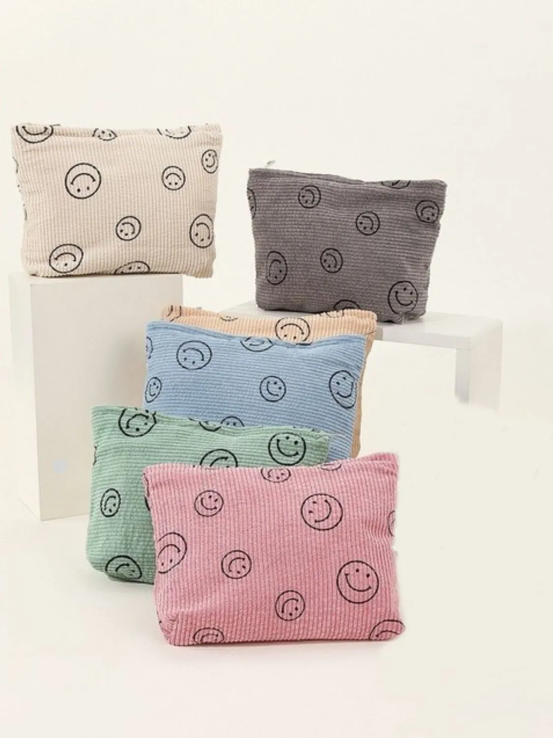 Modern Zenana Corduroy Smile Clutch Bag