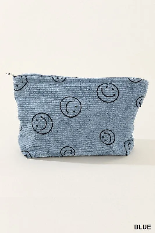 Modern Zenana Corduroy Smile Clutch Bag